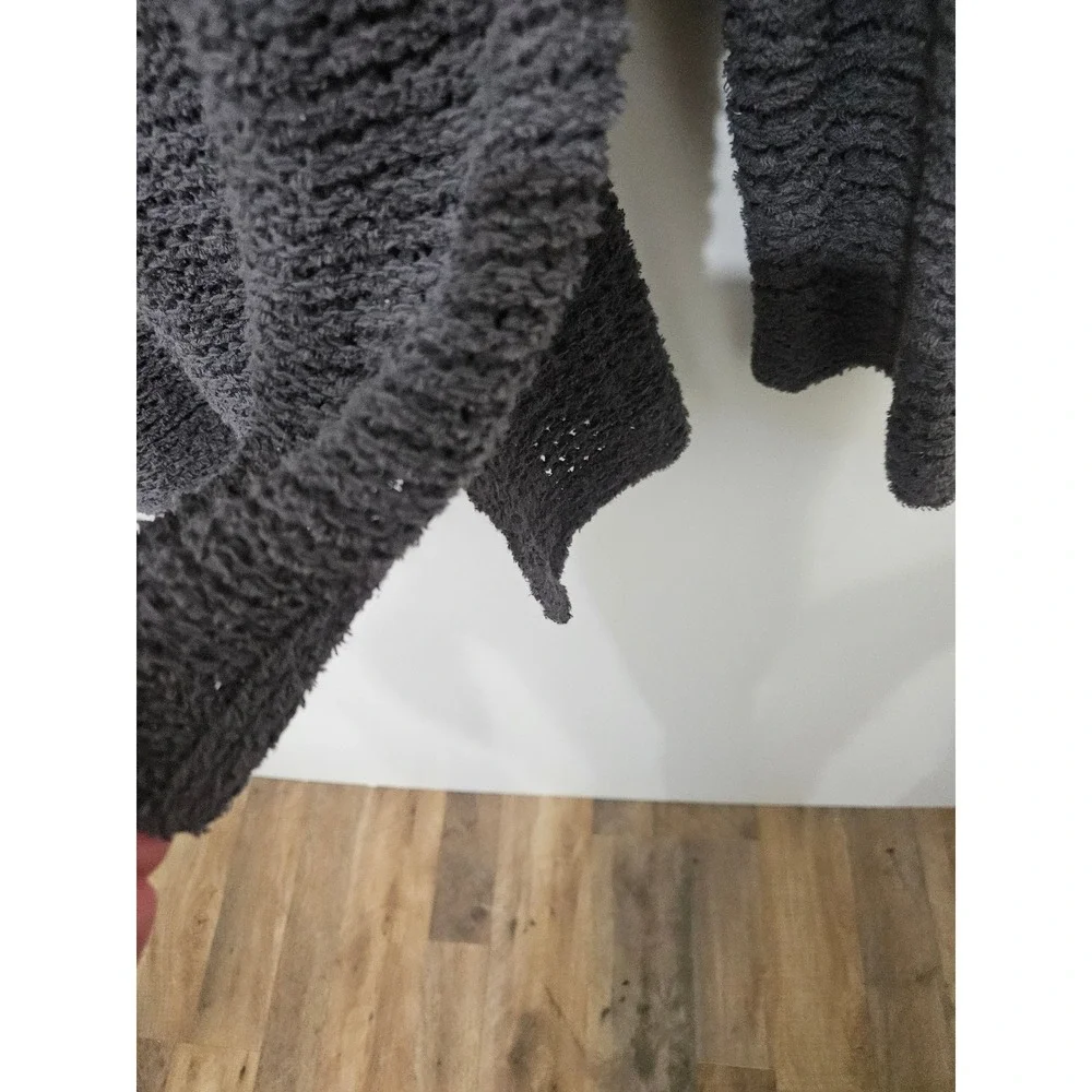 Lou & Grey Charcoal Gray Textured Cowl Neck‎ Knit Sweater Womens Medium
